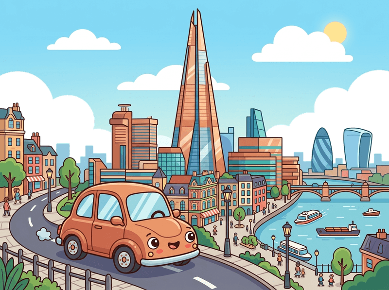 Illustration of a London landmark near Southwark